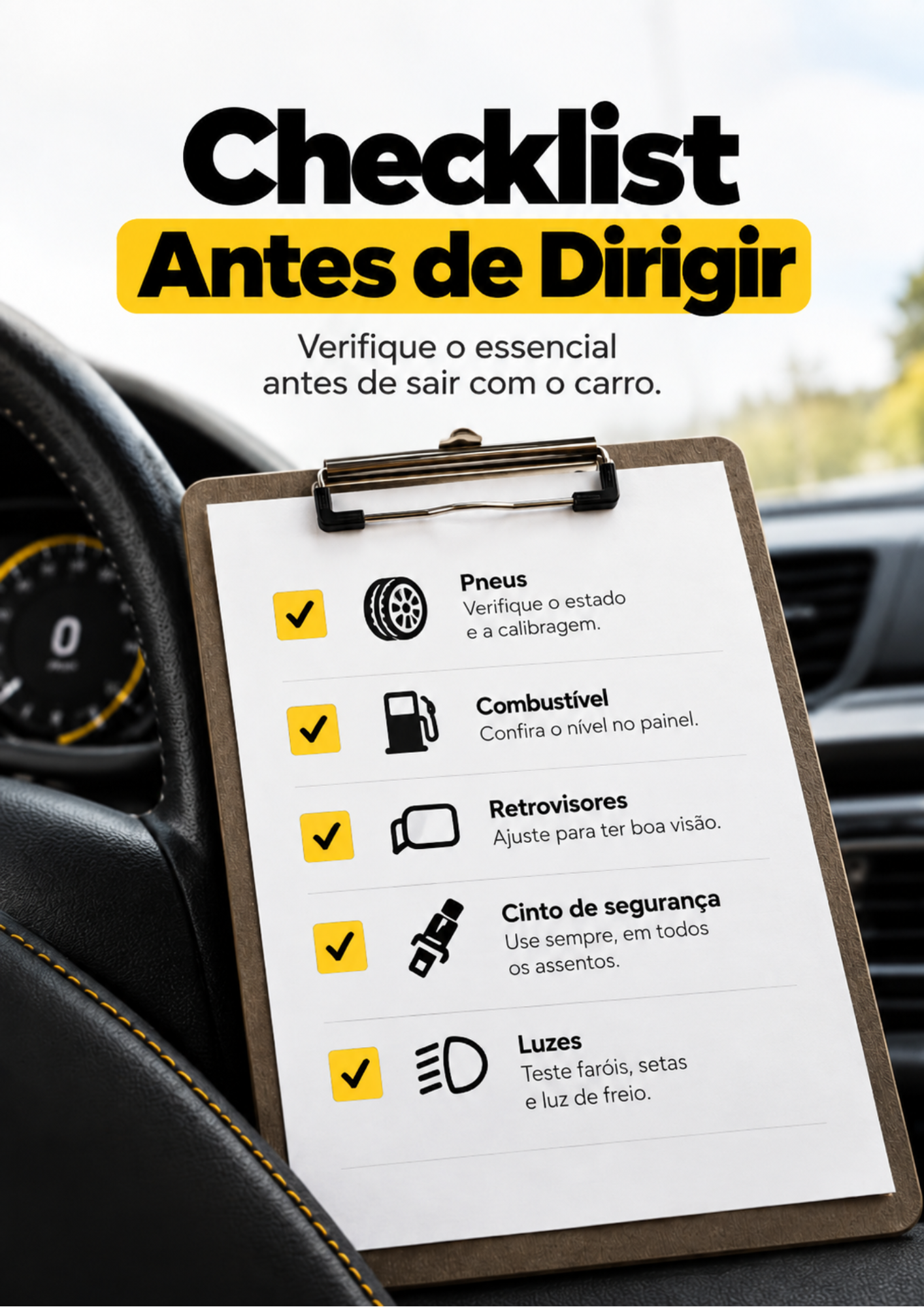 Checklist Antes de Dirigir